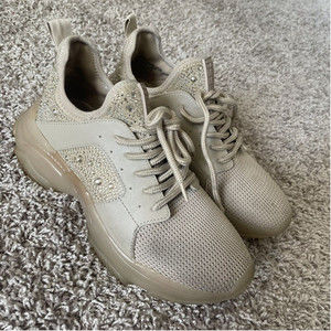 Steve Madden Women's Size 8.5 Maxima Light Brown Tan SM NY90 Sneakers SM49498654